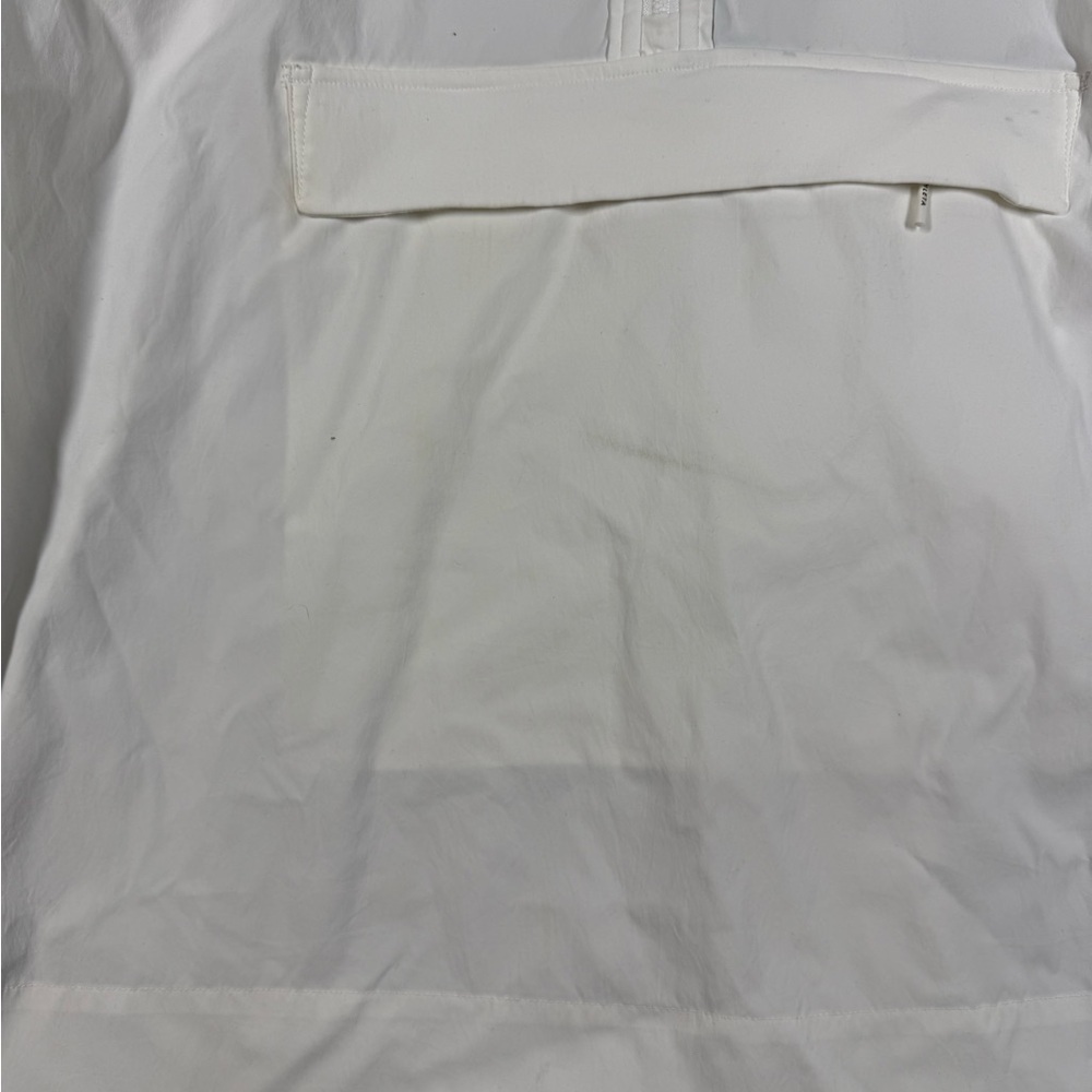 Athleta Sojourn Top Womens XL White Quarter Zip Pleated Layered Oversized READ - Picture 2 of 11